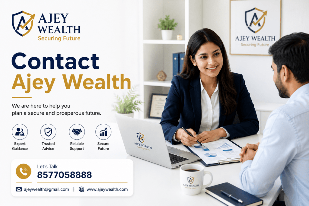 Ajey Wealth financial consultation in Varanasi with professional advisor discussing insurance and investment planning